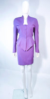 THIERRY MUGLER Purple Peplum Skirt Suit Size 42