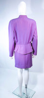 THIERRY MUGLER Purple Peplum Skirt Suit Size 42