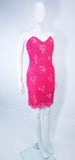 PAMELA DENNIS Pink Beaded Lace Cocktail Dress Size M