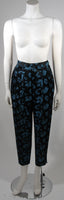 DYNASTY Asian Inspired Black and Blue Floral Pant Suit Sz 0-2