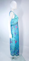 EMILIO PUCCI Blue & Purple Abstract Print Dress Size M