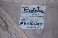 RENATO BALESTRA Nude Chiffon Gown with Beaded Design Size 6-8