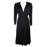 NOLAN MILLER Black Jersey Cocktail Dress Size Small