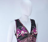 JEAN PAUL GAULTIER Pink and Black Geometric Pattern Dress Size M