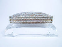 JUDITH LEIBER Gold and Silver Tone Rosette Clutch Strap