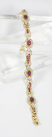 DIAMOND Calibre Cut Ruby 18 Karat Gold Bracelet