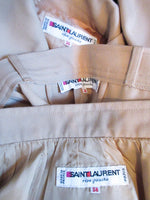 YVES SAINT LAURENT 3 pc Jacket Skirt and Trouser Khaki Suit