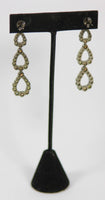 DIAMOND Drop Earrings 18 Karat Gold with Black Rhodium Fancy Color