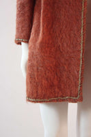 MARY MCFADDEN Mohair Jacket with Gold Details Size 6