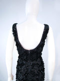 MISS RUTH Relief Beaded Stretch Wool Sequin Gown Size Small