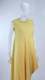 MADAME GRES 1960s Yellow Asymmetrical Gown