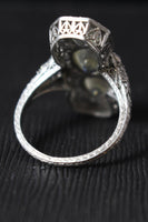 DIAMOND 1900s Edwardian European Cut Ring Size 6 1/2
