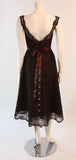 MONIQUE LHUILLIER Brown Lace Cocktail Dress Size 8