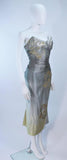 VINTAGE Gradient Pale Blue to Pale Yellow Draped Gown Size 2