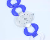 MOUNT ROYAL 1960s Blue and Clear Lucite Watch