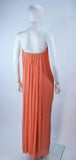TRAVILLA Peach Strapless Jersey Draped Gown Size 4