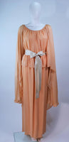 BONWIT TELLER Peach & Apricot Hue Cape Gown Size 4