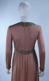 VICTORIA ROYAL Toffee Jersey Embellished Gown Size 6-8