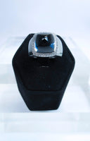 FRED Diamond Ring Sugar Loaf Topaz 18 Karat White Gold Size 7