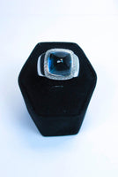 FRED Diamond Ring Sugar Loaf Topaz 18 Karat White Gold Size 7