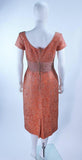 VINTAGE Circa 1950s Tiered Blush Lace Cocktail Dress Size 6-8