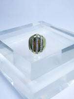DAMIANI Diamond Ring with 18 Karat Yellow Gold Accents Size 7