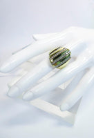 DAMIANI Diamond Ring with 18 Karat Yellow Gold Accents Size 7