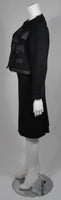 MOSCHINO Black Skirt Suit with Silk Bow Detailing Size 12