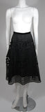 LEON PAULE Black Ensemble Crop Top Flare Skirt Size Medium
