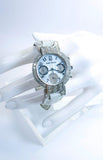 HARRY WINSTON 18 Karat White Gold and Diamond Watch with Exotic Strap