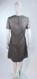 VINTAGE Circa 1960s Silver Dress and Coat Ensemble Size 10