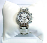 HARRY WINSTON 18 Karat White Gold and Diamond Watch with Exotic Strap