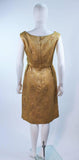 ANDREW ARKON 1960s Yellow Brocade Dress Ensemble Size 4
