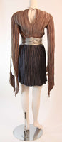 MARY MCFADDEN Mauve 2 pc Satin Skirt w/ Silver Belt Size 6
