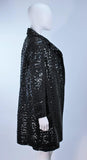 SA'BETT CALIFORNIA 1960s Black Sequin Coat and Dress Size 6