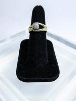 TIFFANY & CO. 18 Karat Yellow Gold Platinum and Diamond Ring