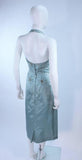 SE'MONT 1960s Silk Aqua Halter w/ Embellishments Size 2-4