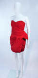 MARCHESA NOTTE Lipstick Red Cocktail Dress with Bow Size 6