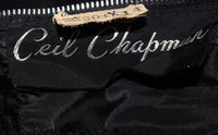 CEIL CHAPMAN Black Gathered Cocktail Dress Size 4-6