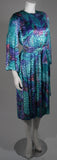 PAULINE TRIGERE Turquoise Velvet Dress Size Medium
