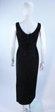 PIARA 1960s Black Beaded Crepe Gown Size 8