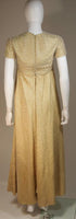 GEOFFREY BEENE 1960s Gold Baby Doll Gown Size 2-4