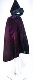 JEAN PAUL GAULTIER Purple Velvet Puff Cloak with Pointed Hood Size 42