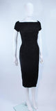 CEIL CHAPMAN Black Beaded Cocktail Dress Size 2