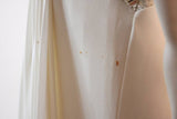 VICKY TIEL White Column Gown with Metallic Waist Detail 4-6