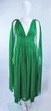 VINTAGE Circa 1950s Green Draped Chiffon Cocktail Dress Size 4-6