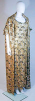 HAUTE COUTURE INTERNATIONAL 1960s Gold Beaded Gown Size 6