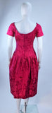 SCHIAPARELLI Attributed Pink Brocade Cocktail Dress Size 4
