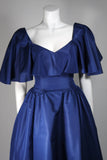 PAULINE TRIGERE 1980s Midnight Blue Ball Gown Size 6