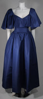 PAULINE TRIGERE 1980s Midnight Blue Ball Gown Size 6